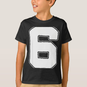 T-shirt Numéro 6 6ème Anniversaire Garçon Enfants Six Hall