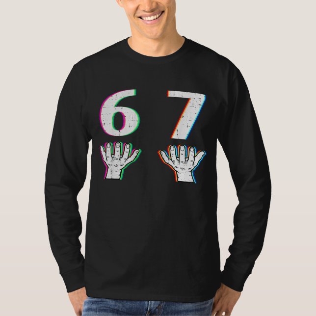 T-shirt Numéro 6 7 • Correspondance 67 Meme Halloween Six  (Devant)