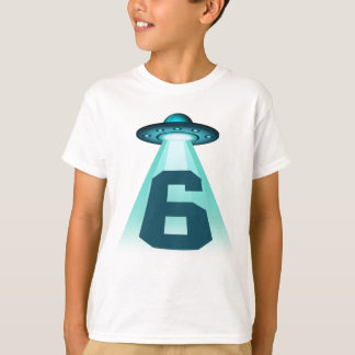 T-shirt Numéro 6 Enlèvement UFO Alien Thème 6 ans Enfants
