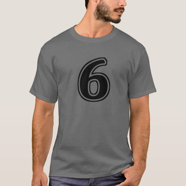 T-shirt Numéro 6 Six avant (Devant)