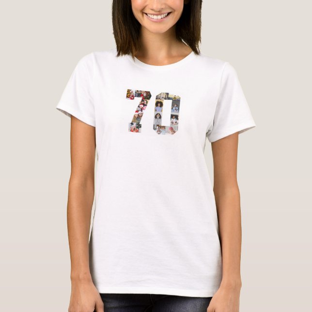 T-shirt Numéro 70 - Collage photo (Devant)