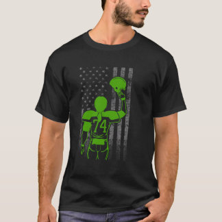 T-shirt Numéro 74 Drapeau Vert Femme Joueuse De Football A