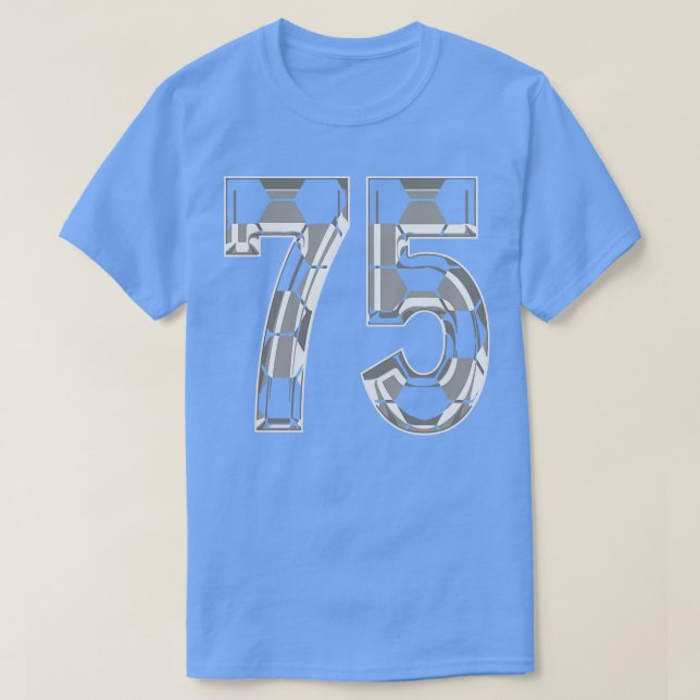 T-shirt Numéro 75 Jersey 75 Maman Joueur ventilateur (Design devant)