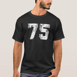 T-shirt Numéro 75 Softball de baseball Jersey Grunge Lucky