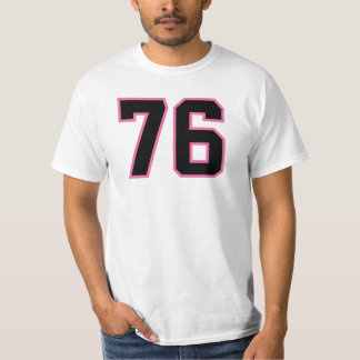 T-shirt Numéro #76 Sport Jersey rose noir Lucky No.