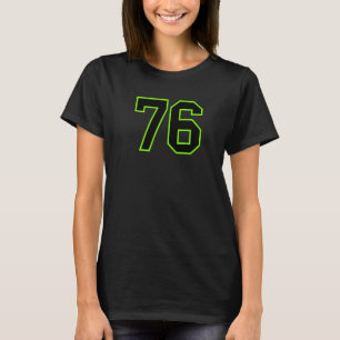 T-shirt Numéro #76 Sport Jersey Vert Black Favorite Luck