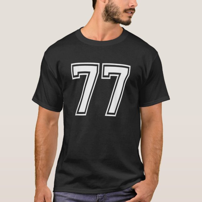 T-shirt Numéro 77 Anniversaire 77e Équipe du joueur sporti (Devant)