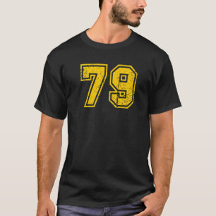 T-shirt Numéro 79 Sport Jersey Uniforme Fan Athlète Yellow