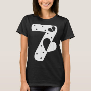 T-shirt Numéro 7 Cœurs Amour 67 Couple Noël Correspondant