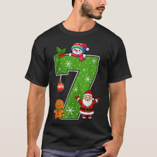T-shirt Numéro 7 Drôle 67 Mème Couple Pyjama Noël Ma