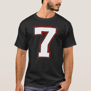 T-shirt Numéro 7 Joueur de l'équipe sportive d'anniversair