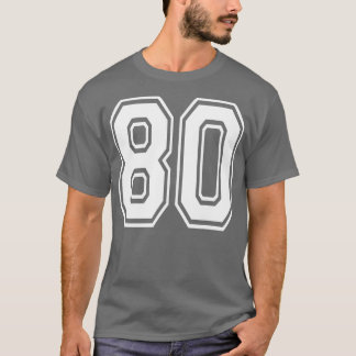 T-shirt Numéro 80 Anniversaire Varsity Sports Team Jersey