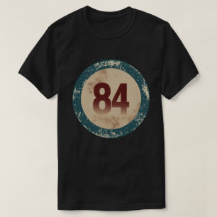 T-shirt Numéro 84 en détresse vintage