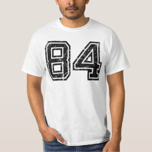 T-shirt Numéro #84 Sports Jersey Retro Vintage Lucky No.