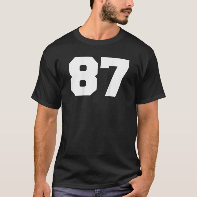 T-shirt Numéro 87 Sports Joueur Jersey 87 Fan BACK IMPRIME (Devant)