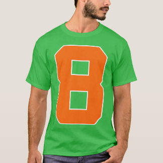 T-shirt Numéro 8 Sports Orange rétro