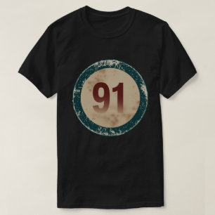 T-shirt Numéro 91 en détresse Vintage