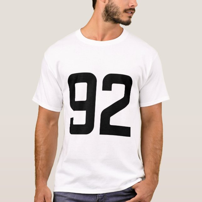 T-SHIRT NUMÉRO 92 (Devant)