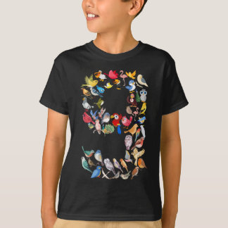 T-shirt Numéro 9 Oiseaux Thème 9 ans Garçons Enfants