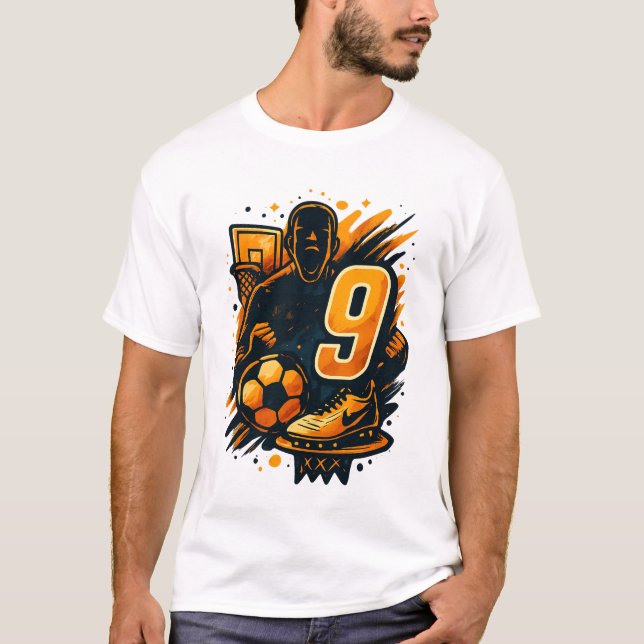 T-shirt Numéro 9 Sports Energy Tee - Basketball & Football (Devant)