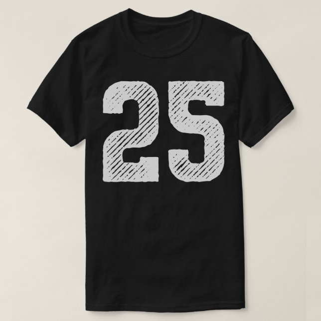 T-shirt Numéro brut 25 1 (Design devant)