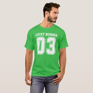 T-shirt Numéro chanceux personnalisé TROIS