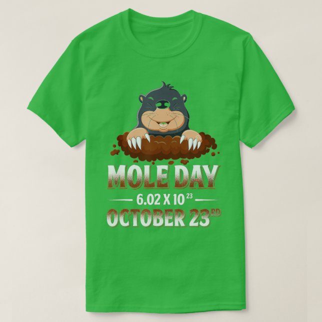 T-shirt Numéro d'Avogadros du 23 octobre du Mole Day (Design devant)
