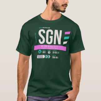 T-shirt Numéro de bagage de l'aéroport SGN de Ho Chi Minh-