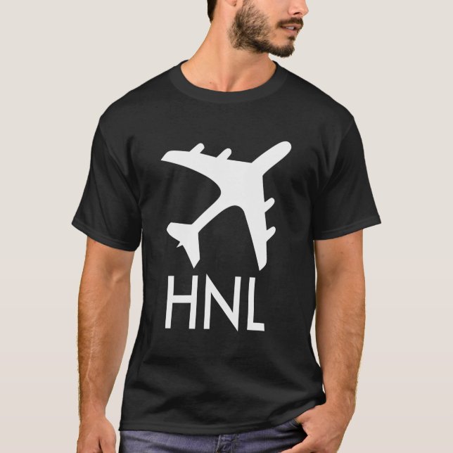 T-shirt Numéro de bagage du code de l'aéroport Hnl Honolul (Devant)