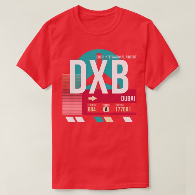 T-shirt Numéro de bagage E (Design devant)