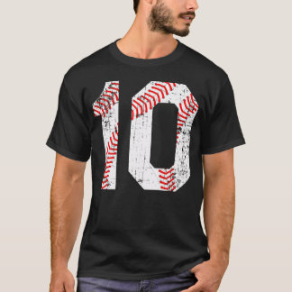 T-shirt Numéro de base-ball 10 Jersey