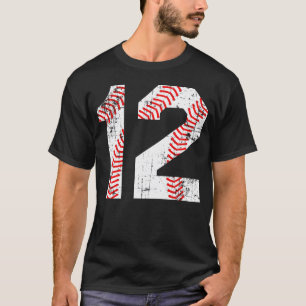 T-shirt Numéro de base-ball 12 Jersey