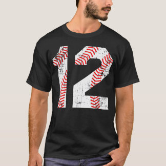 T-shirt Numéro de base-ball 12 Jersey