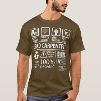 T-shirt Numéro de cadeau d'emploi certifié du menuisier mu