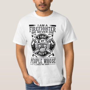 T-shirt Numéro de caserne de pompiers personnalisé "Nous n