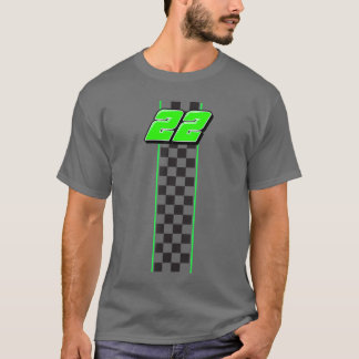 T-shirt Numéro de course 22 Course Course Piste de course