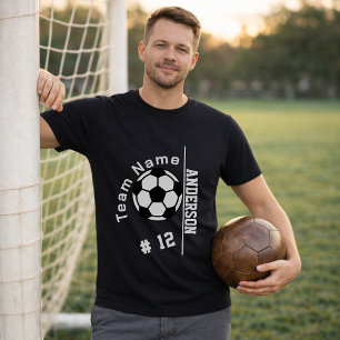 T-shirt Numéro de joueur personnalisé d'équipe de football