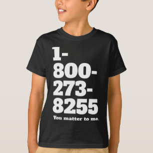 T-shirt Numéro de ligne téléphonique sur le suicide Sensib