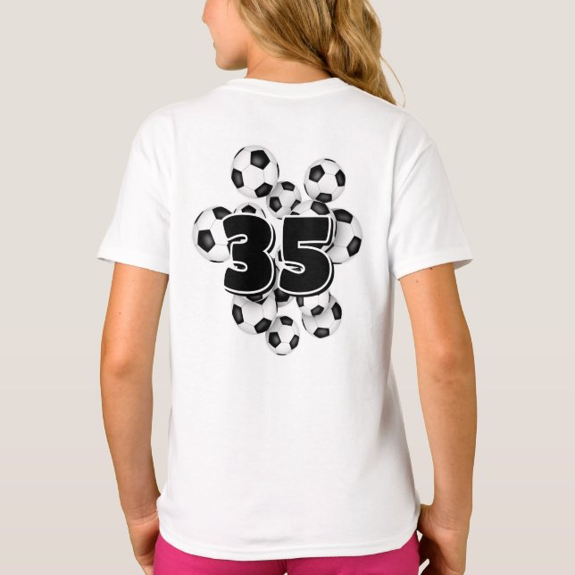 T-shirt numéro de maillot pour enfants sur le groupe de ba (Dos)