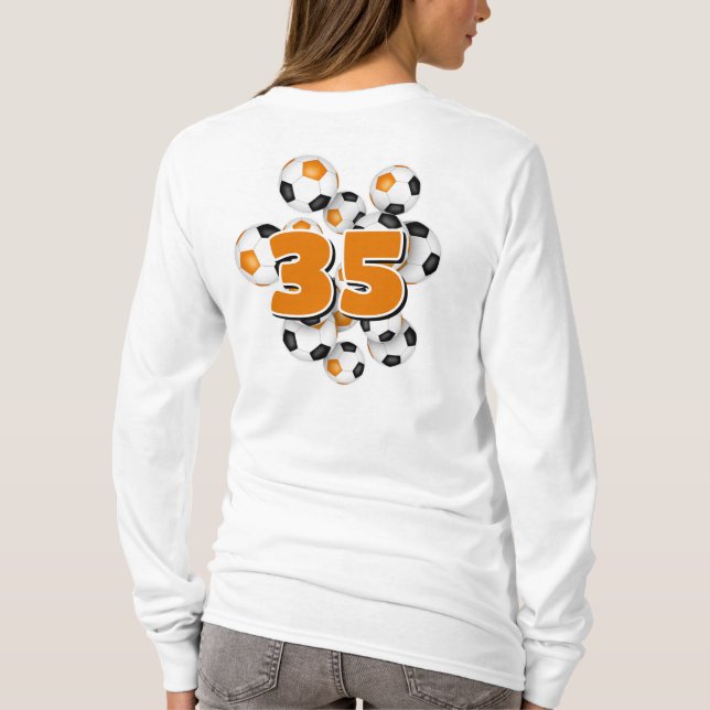 T-shirt numéro de maillot sur le groupe de balles de footb (Dos)