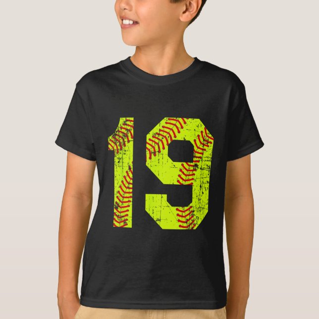 T-shirt Numéro de maillot vintage Softll 19  (Devant)