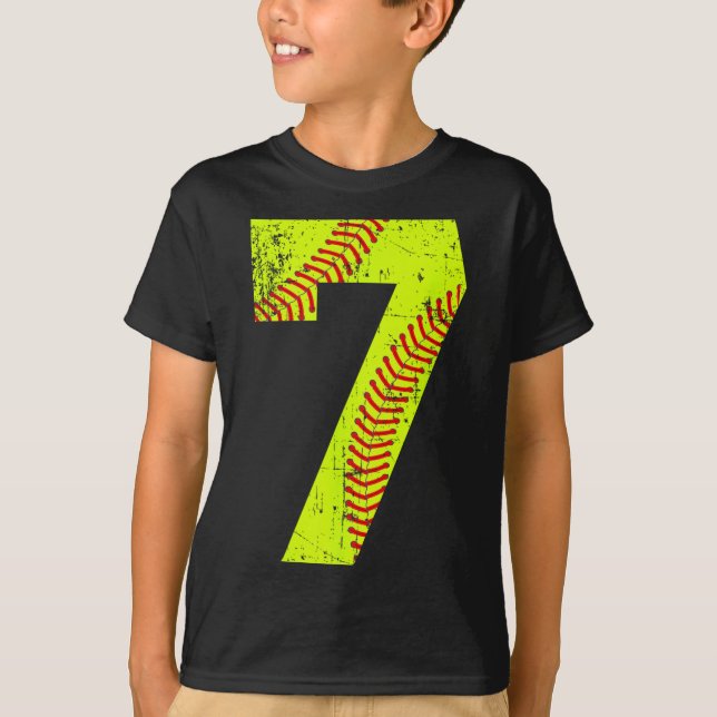 T-shirt Numéro de maillot vintage Softll 7  (Devant)