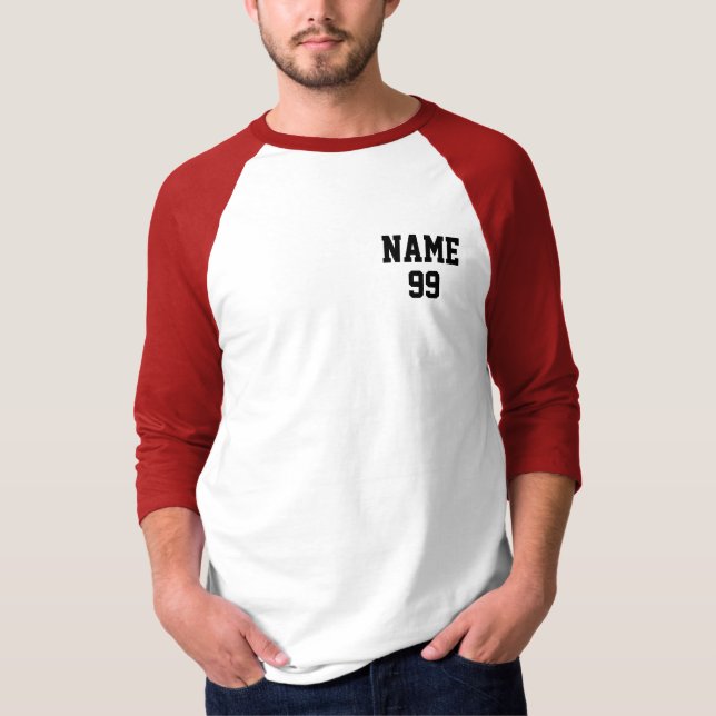 T-shirt Numéro de nom personnalisé (Devant)
