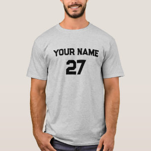 T-shirt Numéro de nom personnalisé avant arrière