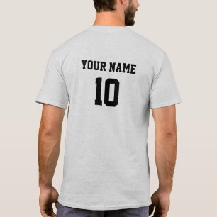 T-shirt Numéro de nom personnalisé avant arrière