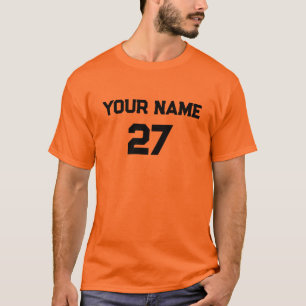 T-shirt Numéro de nom personnalisé avant arrière