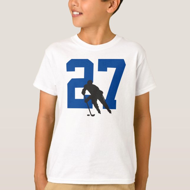 T-shirt Numéro du joueur de hockey pour jeunes (Devant)