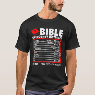 T-shirt Numéro d'urgence biblique Cool Christian Design