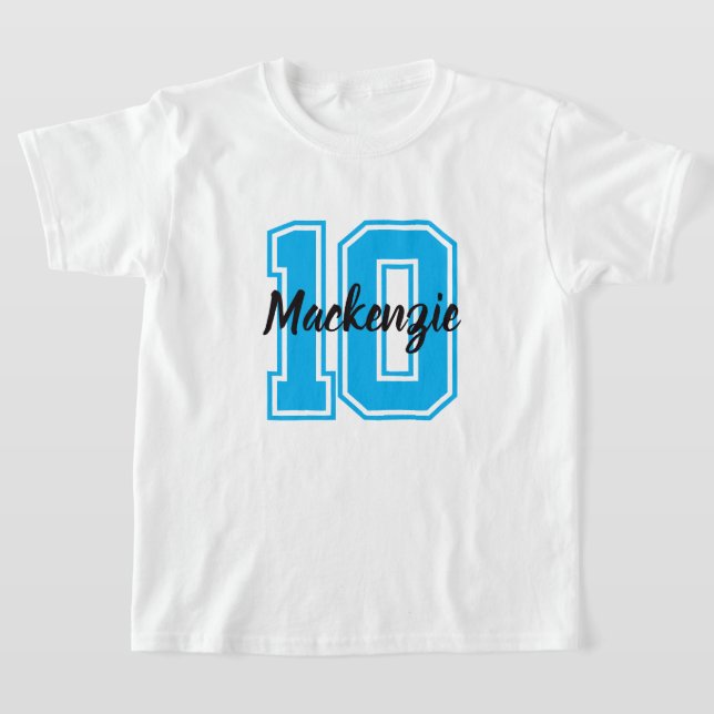 T-shirt Numéro et nom personnalisés  (Poser)