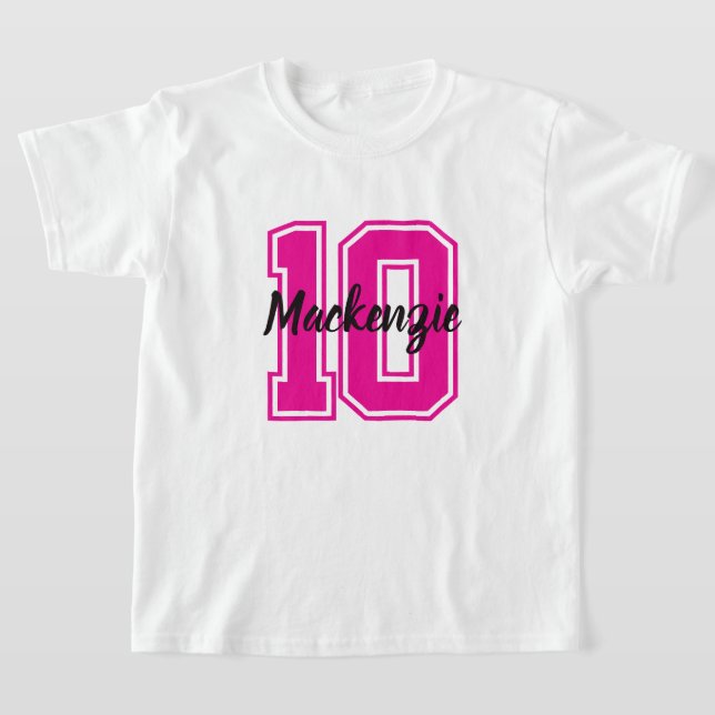 T-shirt Numéro et nom personnalisés  (Poser)